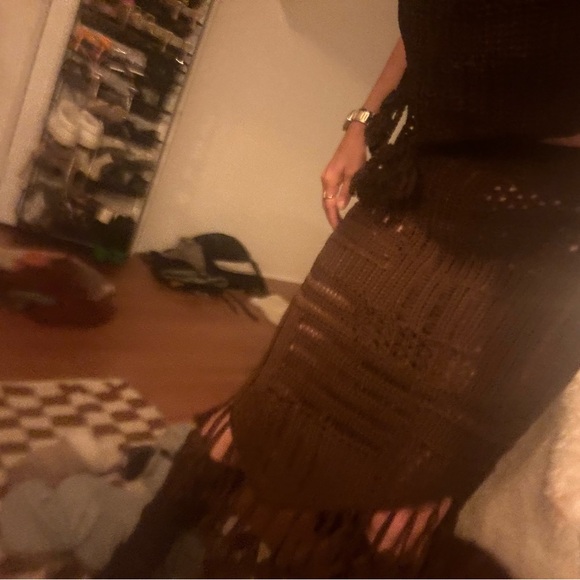 Christopher Esber chocolate brown KNIT SET - (NWT’s) stunning !Top S/M, skirt M - Picture 7 of 12